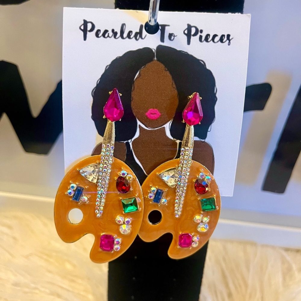 Large Paint Brush Earrings